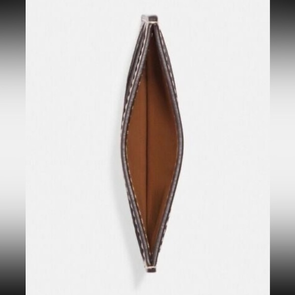 Coach Card Case In Signature Canvas With Snowflake Print - Picture 4 of 4